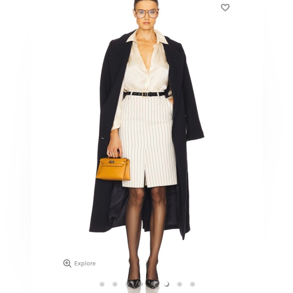 HELSA Pinstripe Pencil Skirt